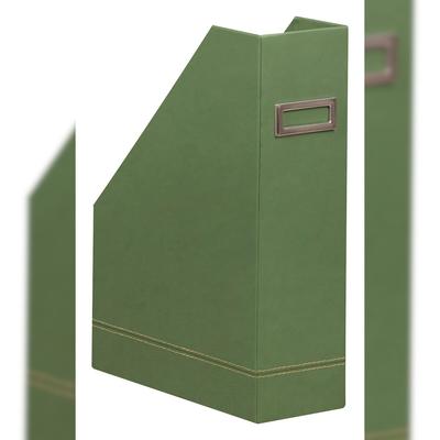 Rhodiarama Stehsammler aus Kunstleder, 10x25x31cm - Salbeigrün 194546C