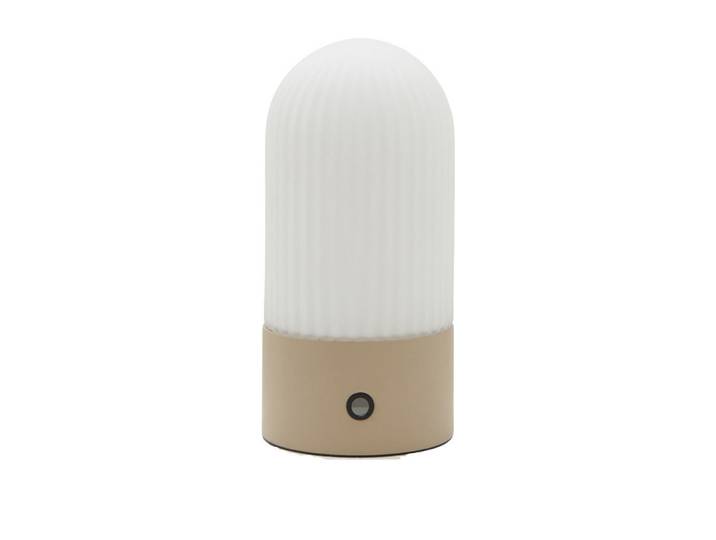 Signature Tischlampe Touareg H.19cm, Ecru, Metall, LED integrated, 9x19x16 cm, Lampen & Leuchten, Innenbeleuchtung, Stehlampen
