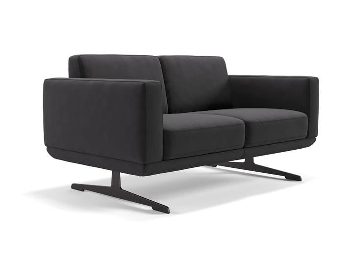 Hochwertiges Stoff 2-Sitzer Sofa MARETO Luxus Stoffcouch