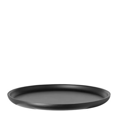Tablett FINK "TONJO", schwarz, silberfarben, B:32cm H:2,3cm L:32cm T:32cm Ø:32cm, Edelstahl, Tabletts, lebensmittelgeeignet