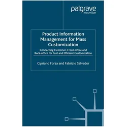 Product Information Management for Mass Customization, Fachbücher von C. Forza, Cipriano Forza, F. Salvador