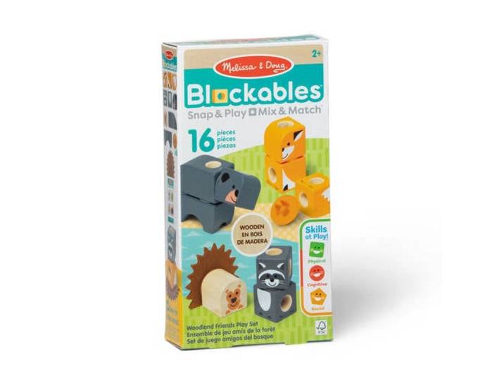 Melissa & Doug Blockables Woodland Friends Playset Set (16pc)