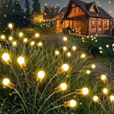 Inspired Finds Upgraded Solar Firefly Garden Lights Outdoor Waterproof Decorative LEDs Upgraded Solar Firefly Garden Lights Outdoor Waterproof Decorative LEDs