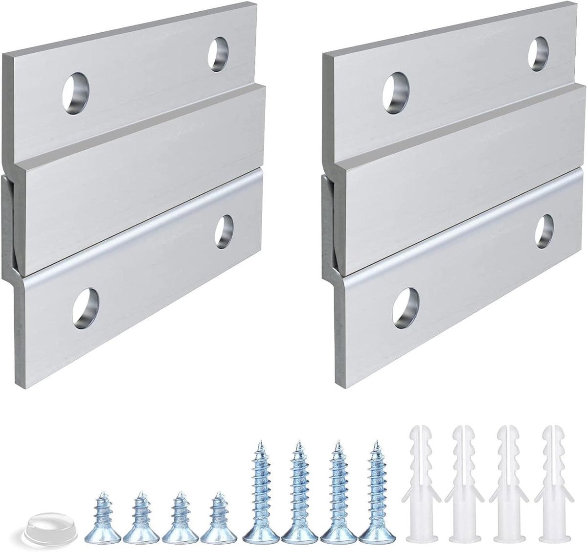 Zilveren Franse Schoenplaatjes Hanger - Z-hanger Muurbeugel voor Spiegels - 65 cm