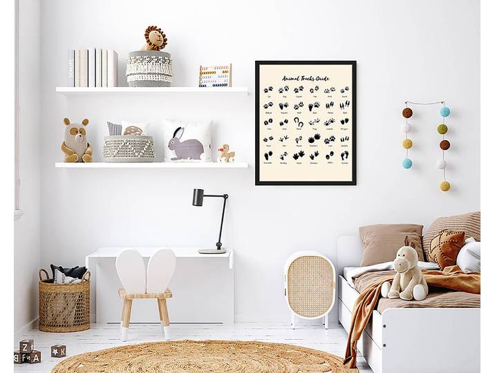 Bild Animal Tracks 43 x 53cm Multicolor