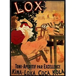 POSTER Toni Lox Aperitif 1895 A4 Schwarzer Rahmen