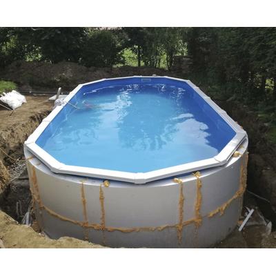 Poolwandisolierung KWAD "Pool Protector T60", weiß, Polystyrol, Bauplatten, für Ovalformbecken der Größe 610x360x132 cm