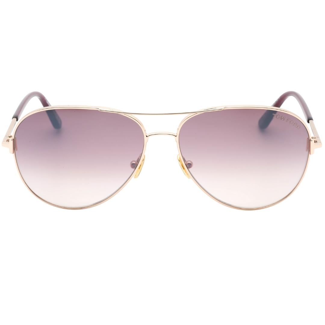 Tom Ford FT0823 Clark 28U glanzende rosegouden zonnebril