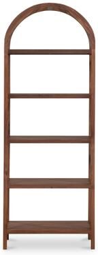 "NADAAL STUDIOS Elrynn, Arched Wooden Bookshelf - 30""W x16""D x80""H"