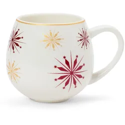 Tchibo - Jumbotasse mit Dekor - weiß