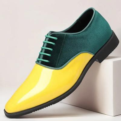 LightInthebox Men's Red Glossy Dress Shoes with Sleek Finish - Elegant, High-Gloss Formal Footwear for Weddings, Galas and Special Occasions