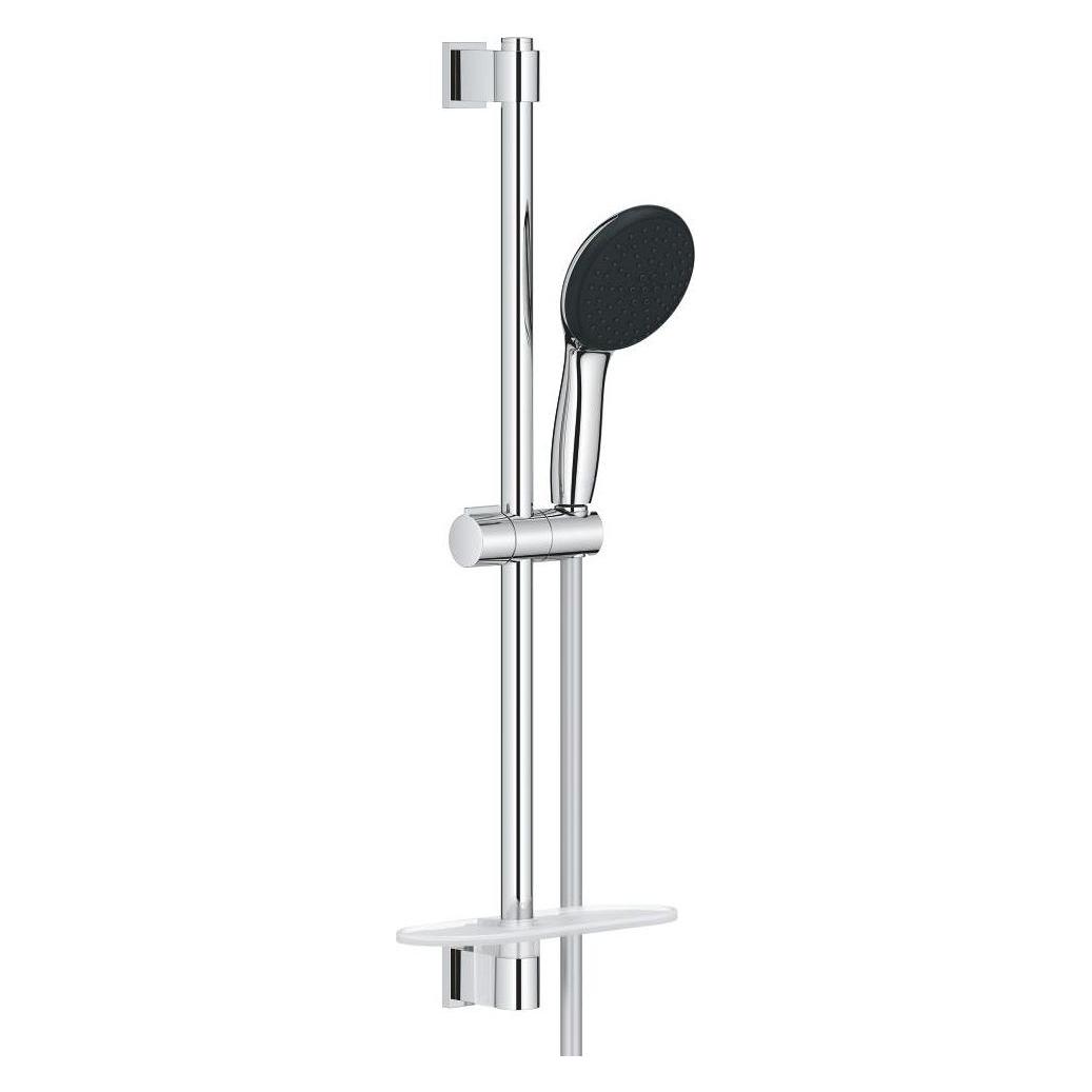 Grohe Vitalio Start 110 QuickFix Brausestangenset, kleben oder bohren, inkl. Duschablage, wassersparend, 2 (26952001)