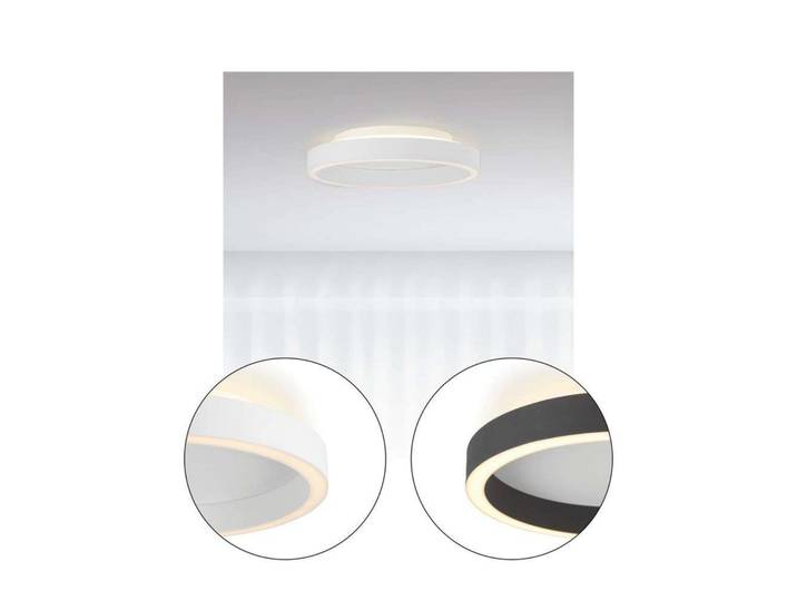 Plafonnier LED Memory, blanc, Ø 40 cm - Halo Design - Chambre à coucher - Plastique - Anneau