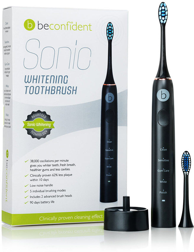 Beconfident Brosse à dents électrique blanchissante Sonic #noir/or rose