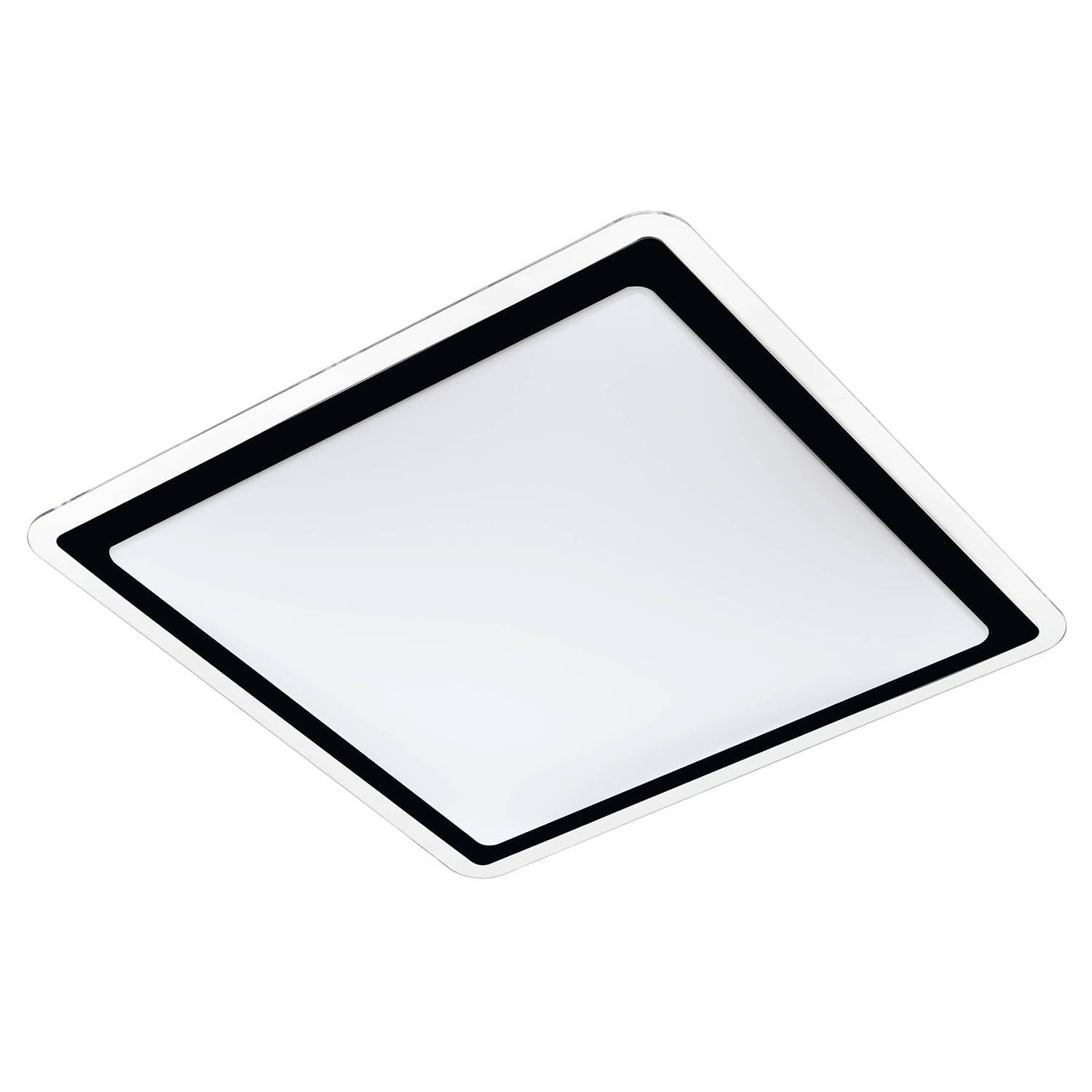 home24 LED-plafondlamp II wit/zwart B: 34 cm, D: 8 cm, H: 34 cm