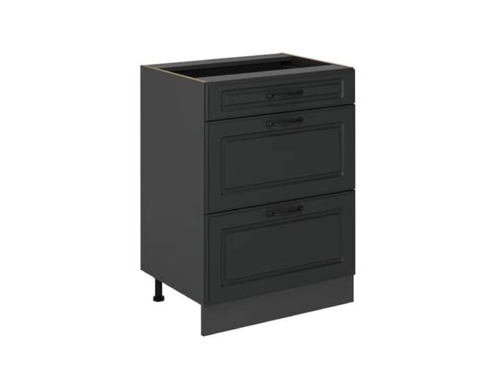 Vicco Küchenunterschrank R-Line , Anthrazit Landhaus/Anthrazit 60 cm MDF-Front · Ohne Arbeitsplatte · Höhenverst. Füße · Leichter Zugriff · Frei kombinierbar