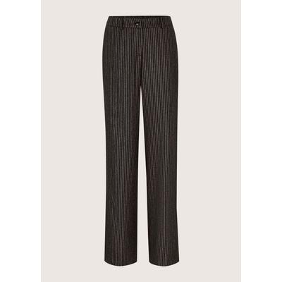 Palazzohose MADELEINE "Hose Marlenehose mit Nadelstreifen", Damen, Gr. 38, braun, cappuccino, Modern, weit, Hosen Palazzohose