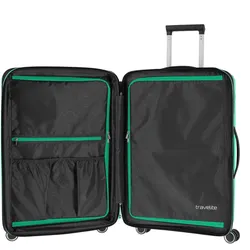 Travelite Orbita 4 Rollen Kofferset 3-teilig mit Dehnfalte, Koffer, Grün