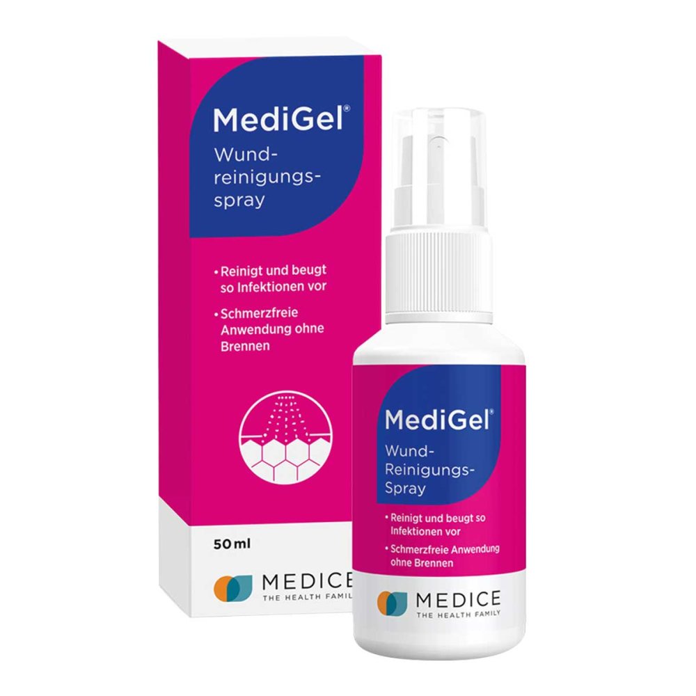 MEDICE Arzneimittel Pütter GmbH&Co.KG MediGel Wundreinigungsspray zum Säubern von Wunden 15378419