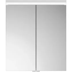 burgbad Lin20 Spiegelschrank LED-Beleuchtung, 2 Türen, 600x700x170mm, SPQK060F5395, Farbe: Eisblau Matt / Rückwand Anthrazitgrau