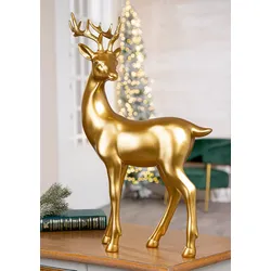 Dekofigur Hirsch James 55cm gold