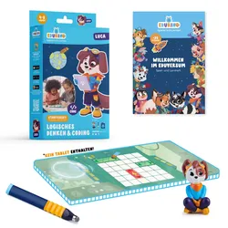 EDURINO Starterset Luka"Logisches Denken & Coding ab 4"EXKLUSIV (inkl. Spiel- und Lernheft + dunkelblauer Stift)