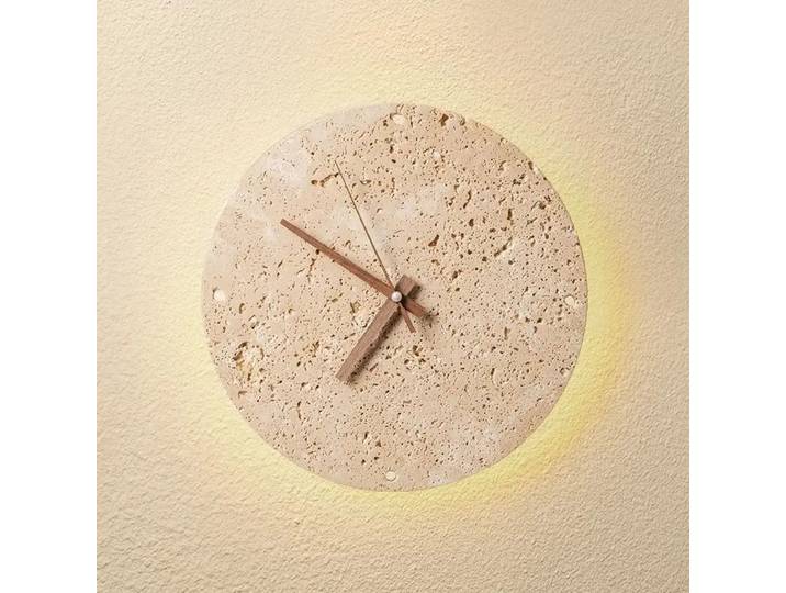Créatif grotte pierre horloge applique chambre salon fond mur atmosphère lumière escalier entrée hôtel décor éclairage