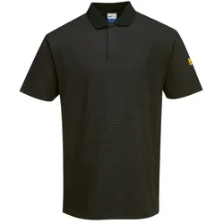 ESD Antistatik Polo-Shirt "AS21" - 4XL - schwarz