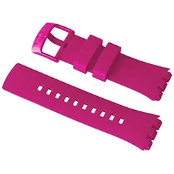 Swatch Armbanduhr (18 mm, Edelstahl, Silikon), Uhrenarmband, Pink