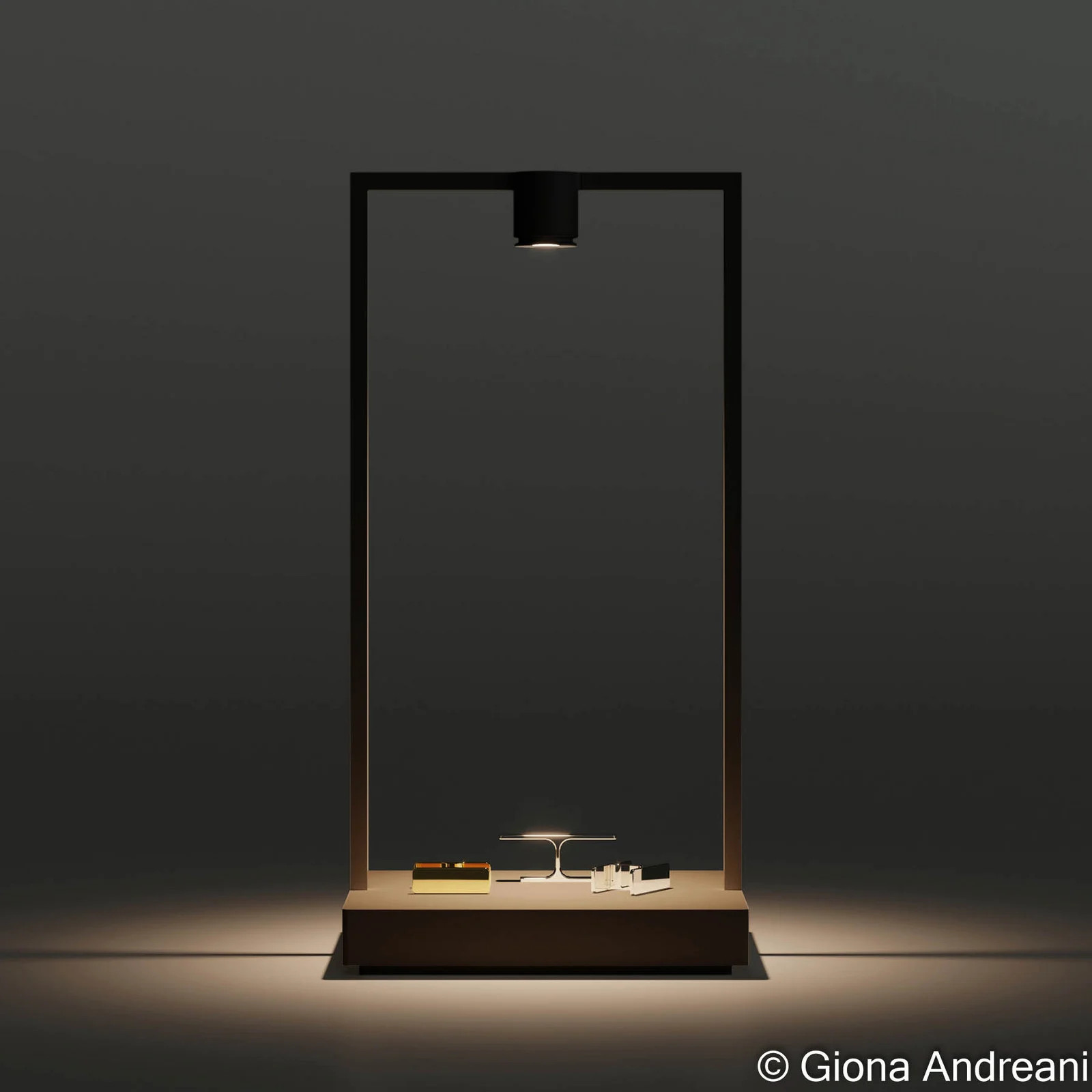 Artemide Curiosity 45 Focus Taffellamp Black/Brown Metaal