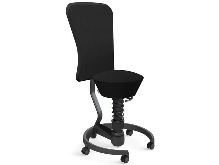 AERIS SWOPPER MIT ROLLEN UND LEHNE - Swopper Standard Wollmischung Schwarz