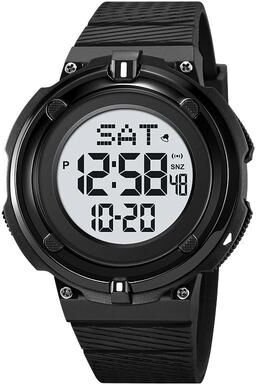Everyday Crate SKMEI 2010 Digital Sports Watch 50M Waterproof Luminous Mens Wrist Watch black White