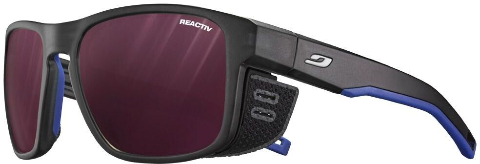 Julbo  - Shield M Translucide Mat Noir Bleu Reactiv High Contrast 0-4 - Lunettes de soleil