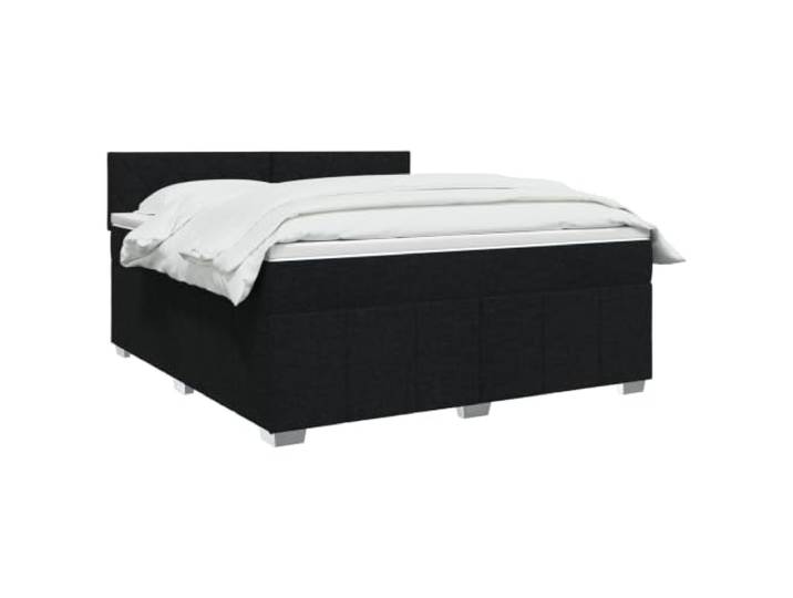 vidaXL Boxspringbett mit Matratze Schwarz 160 x 200 cm Stoff Passt die Unterstützung an deine gewünschte Höhe an, Beleuchte deinen Raum mit flexibler Beleuchtung, Bietet ausgewogene
