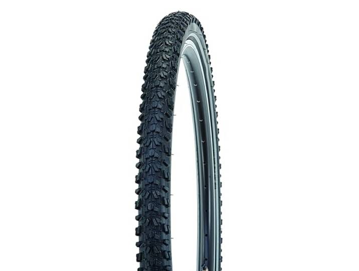 Prophete Fahrradreifen Reifen 24 x 1.95 ATB Schwarz mit Reflexstreifen