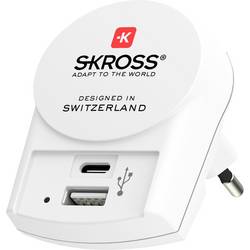 Skross 1.302524 Reiseadapter SKROSS - Pro USB AC30PD White Retail inkl- EU 30W