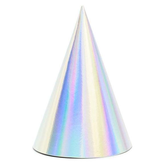 Partydeco Party hats, iridescent, 16cm (1 pkt / 6 pc.) (6 Stk.) (PDCZAP6017)
