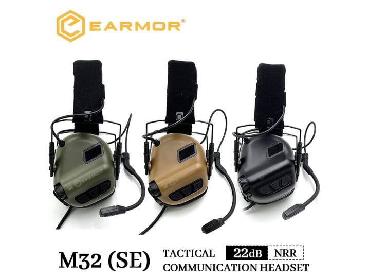 Casque antibruit de tir électronique tactique EARMOR Original M32 Sport de plein air casque Anti-bruit Amplification sonore pour la chasse