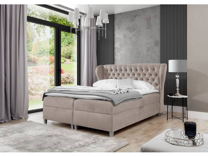 MF Design Boxspringbett Boxspringbett JOKER mit Bettkasten und Federautomatik, Vorhanden