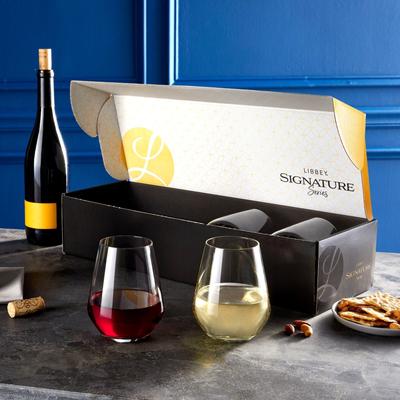 Libbey Signature Greenwich Stemless Wine Gift Set of 4, 18-ounce - Set of 4