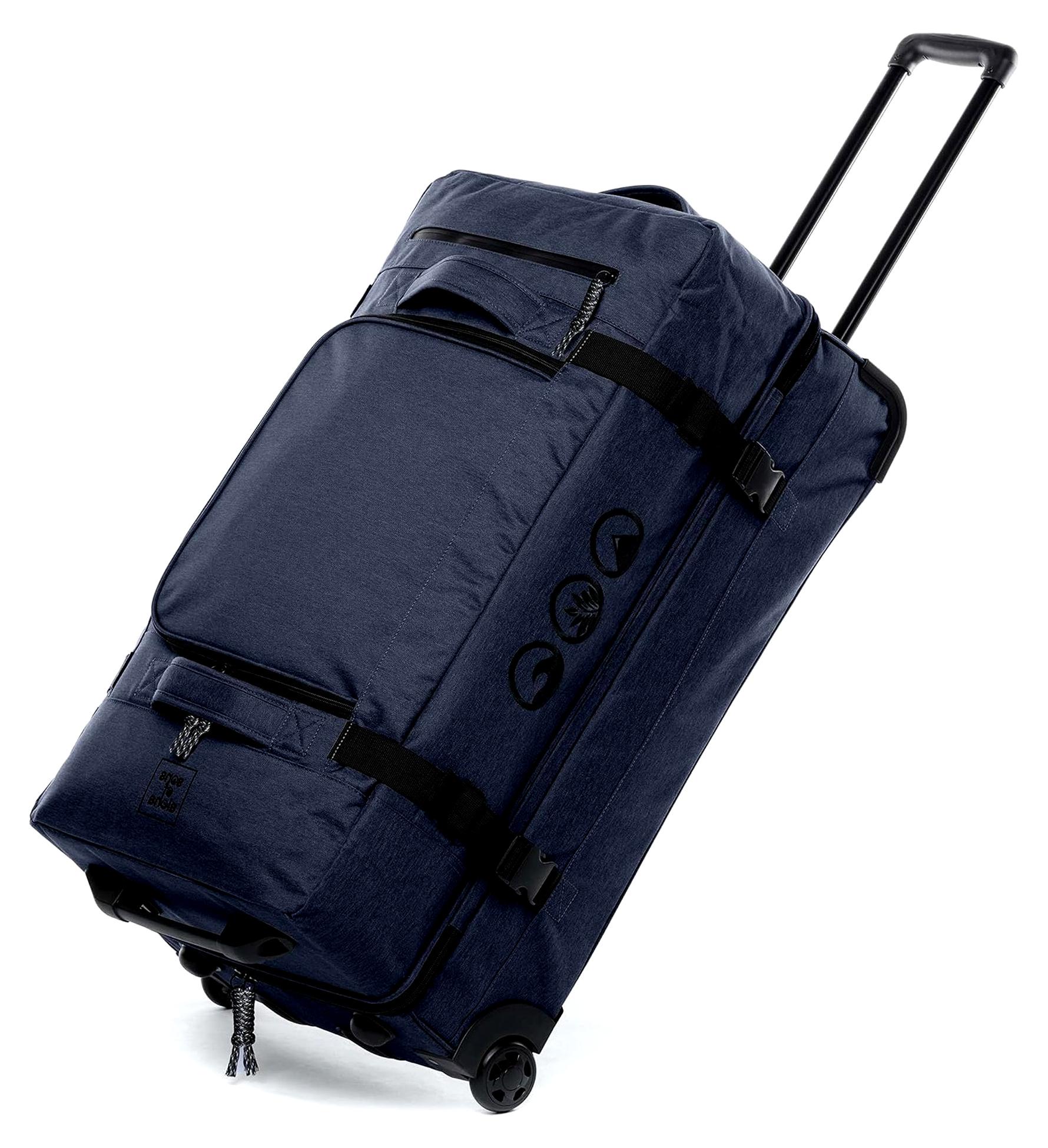 XXL Reisetasche mit 2 Rollen Kane Rollkoffer 80 cm Koffer Sporttasche Reise-Trolley 140L, Ocean-blau