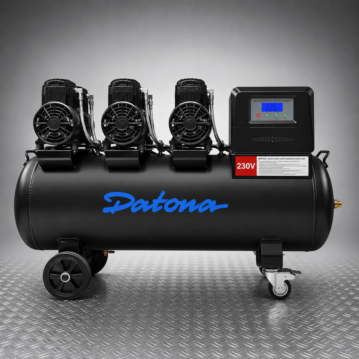 Datona Stille compressor 100L - Olievrij en verrijdbaar - voor zandstralen