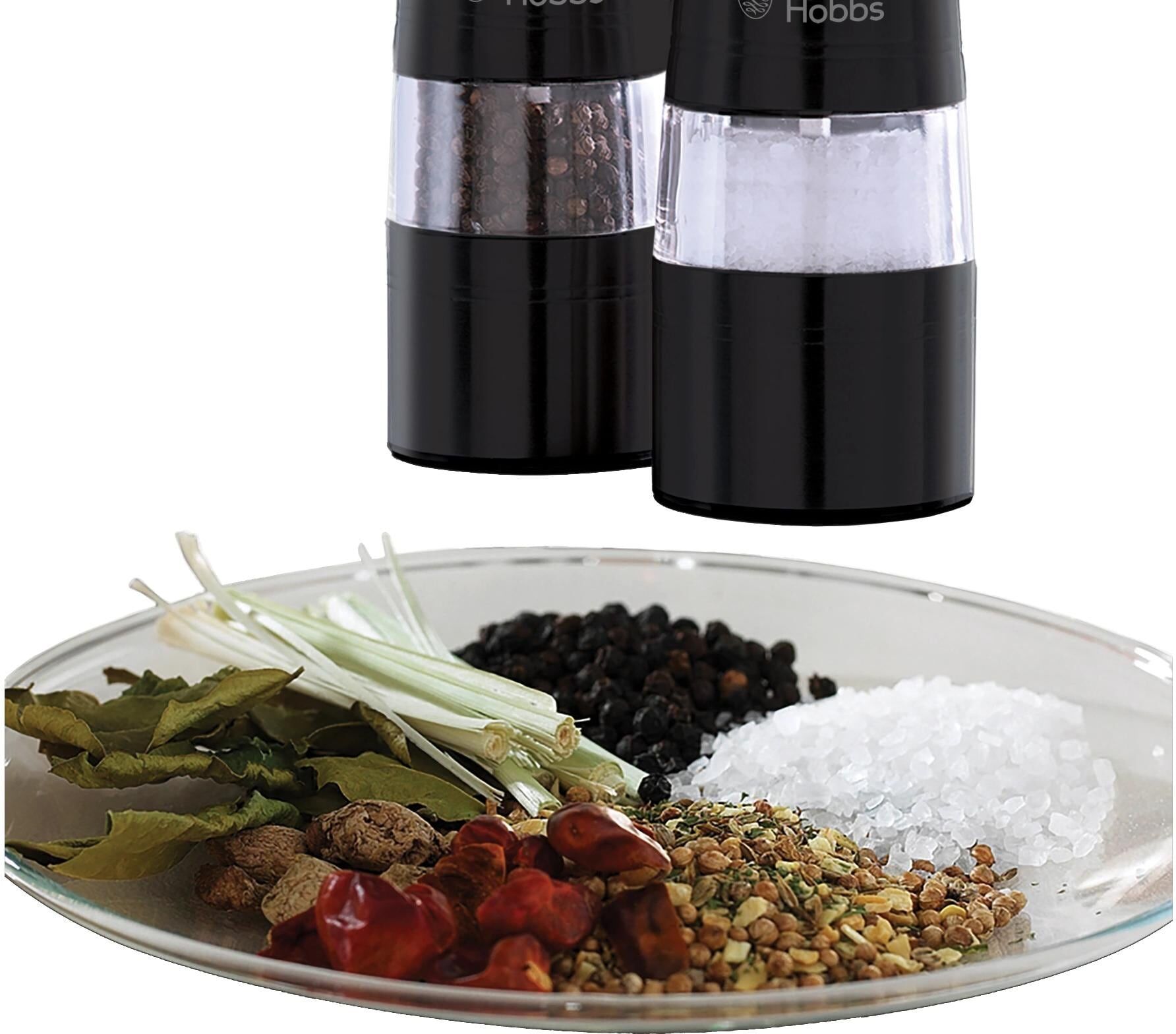 Salz-/Pfeffermühle RUSSELL HOBBS "2 Stück, 45374 cm, Schwarz", schwarz, H:23,3cm, Küchenmühlen, Salz-/Pfeffermühle schwarz Einheitsgröße