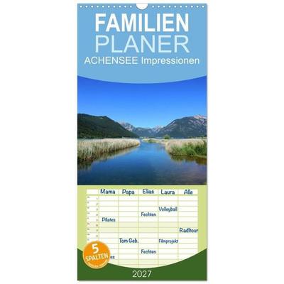 Familienplaner 2027 - ACHENSEE Impressionen mit 5 Spalten (Wandkalender, 21 x 45 cm) CALVENDO