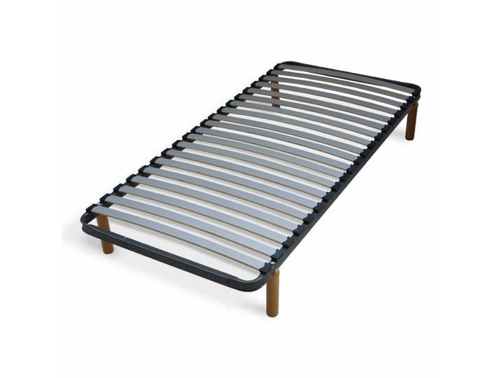 Sommier avec pieds metal gris 90x200 cm
