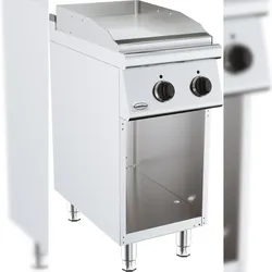 Chefgastro Base 700 Elektrogrillplatten chrom BxTxH 400x700x900mm