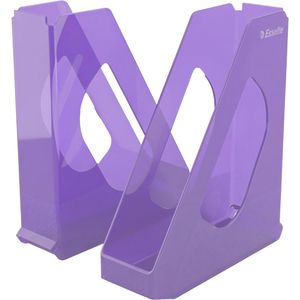 Esselte Stehsammler 628456, Colour'Breeze, A4, Plastik, mit niedrigem Rückenteil, Lavendel