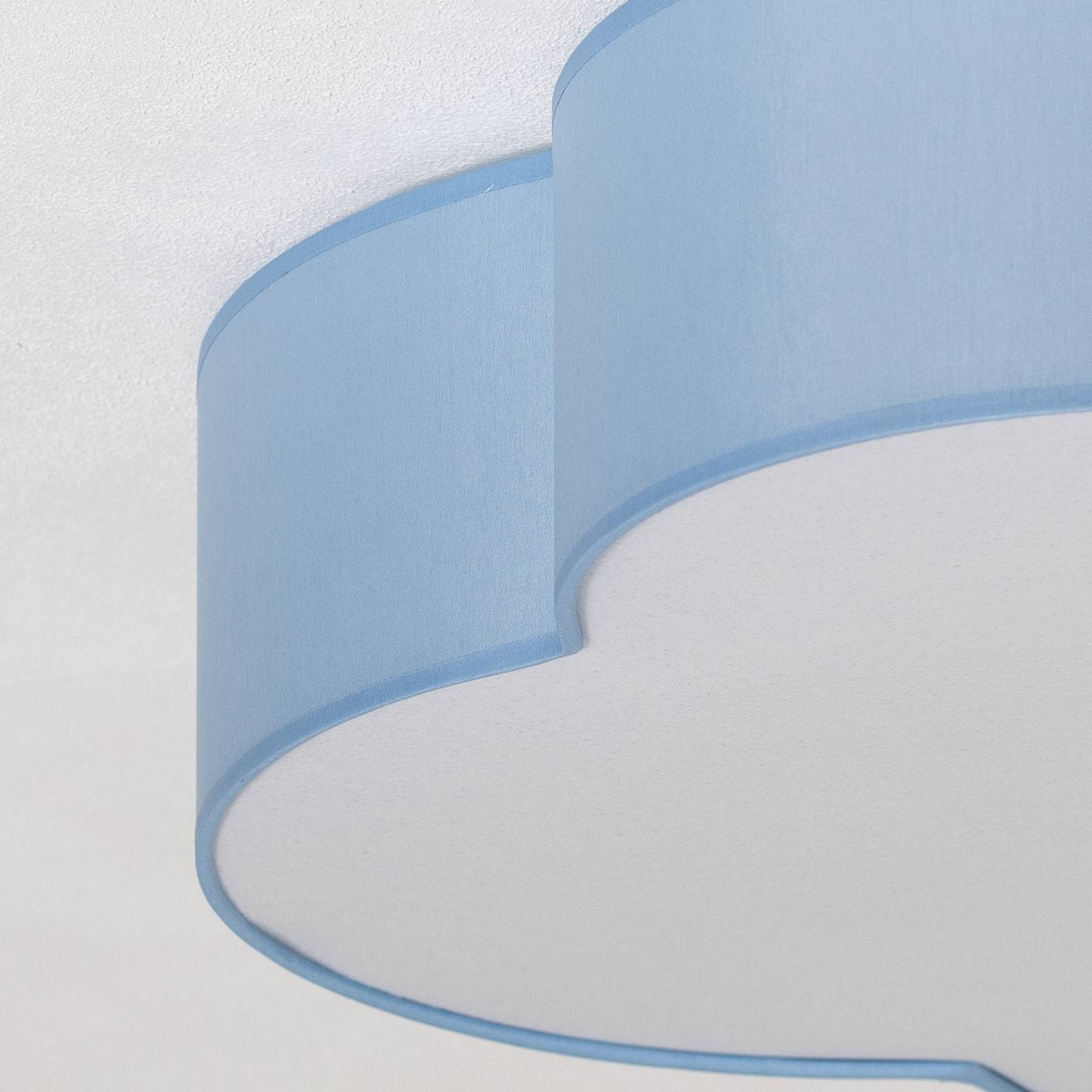 Ceiling Light Cloud TK Lighting, dimmable, Blue, Children's Room, Textile / fabric / silk, Young Lifestyle, Ceiling Light