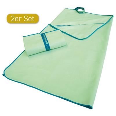 Sporthandtuch DYCKHOFF "Mikrofaser Sporttuch", grün (neo mint), B:80cm L:180cm, Microfaser, Obermaterial: 90% Polyester, 10% Polyamid, Handtücher, auch als 2er Set erhätlich