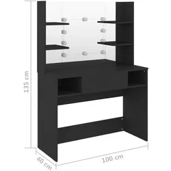 vidaXL, Schminktisch, Valenville (100 x 40 x 40 cm)